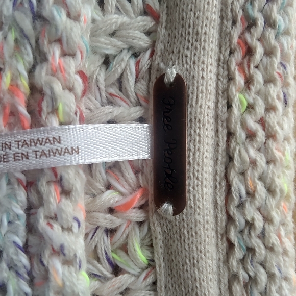 Free people oversized sweater, multi bright colors - Picture 4 of 5